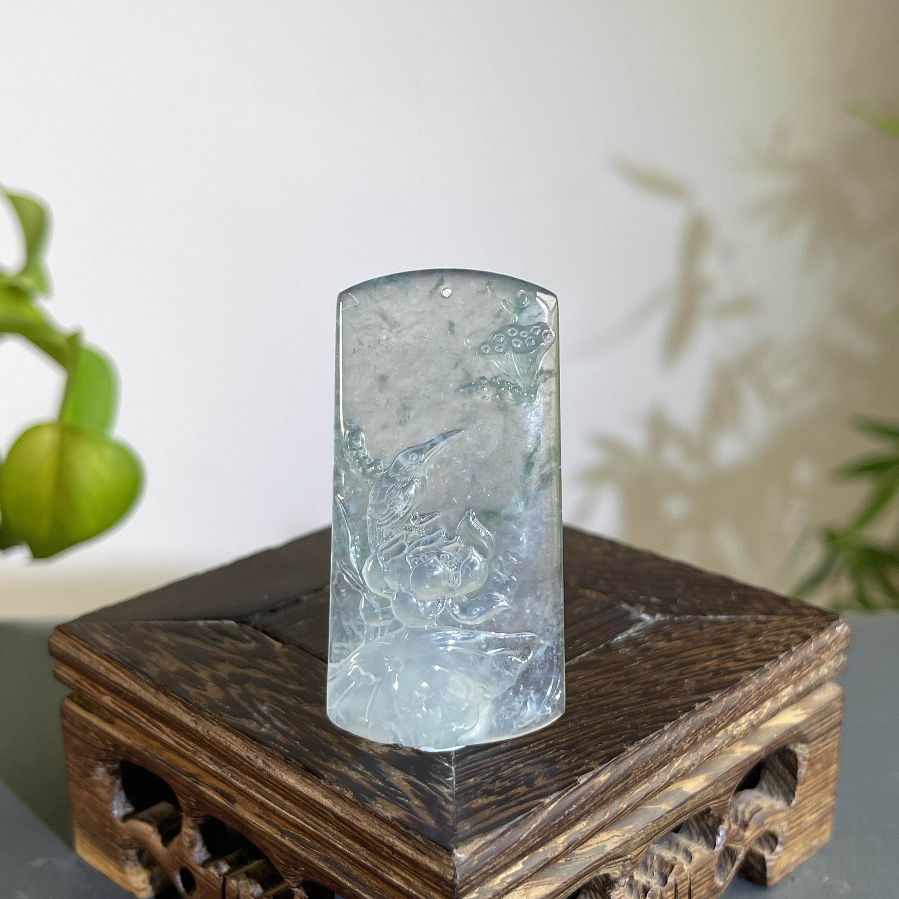 JXB10-167  天然缅甸A货翡翠  一品清廉