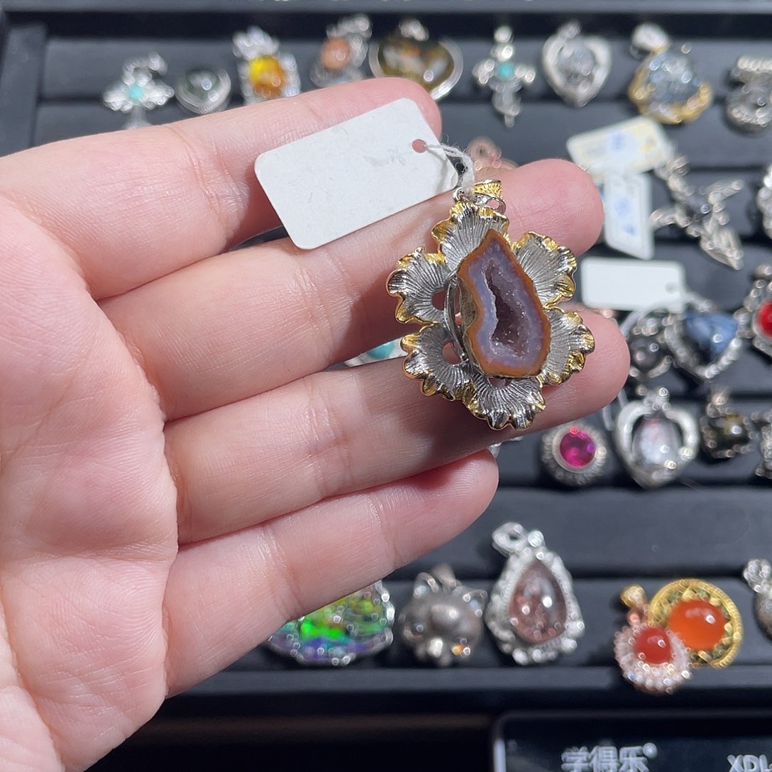 银S925镶嵌戒指水晶f****r