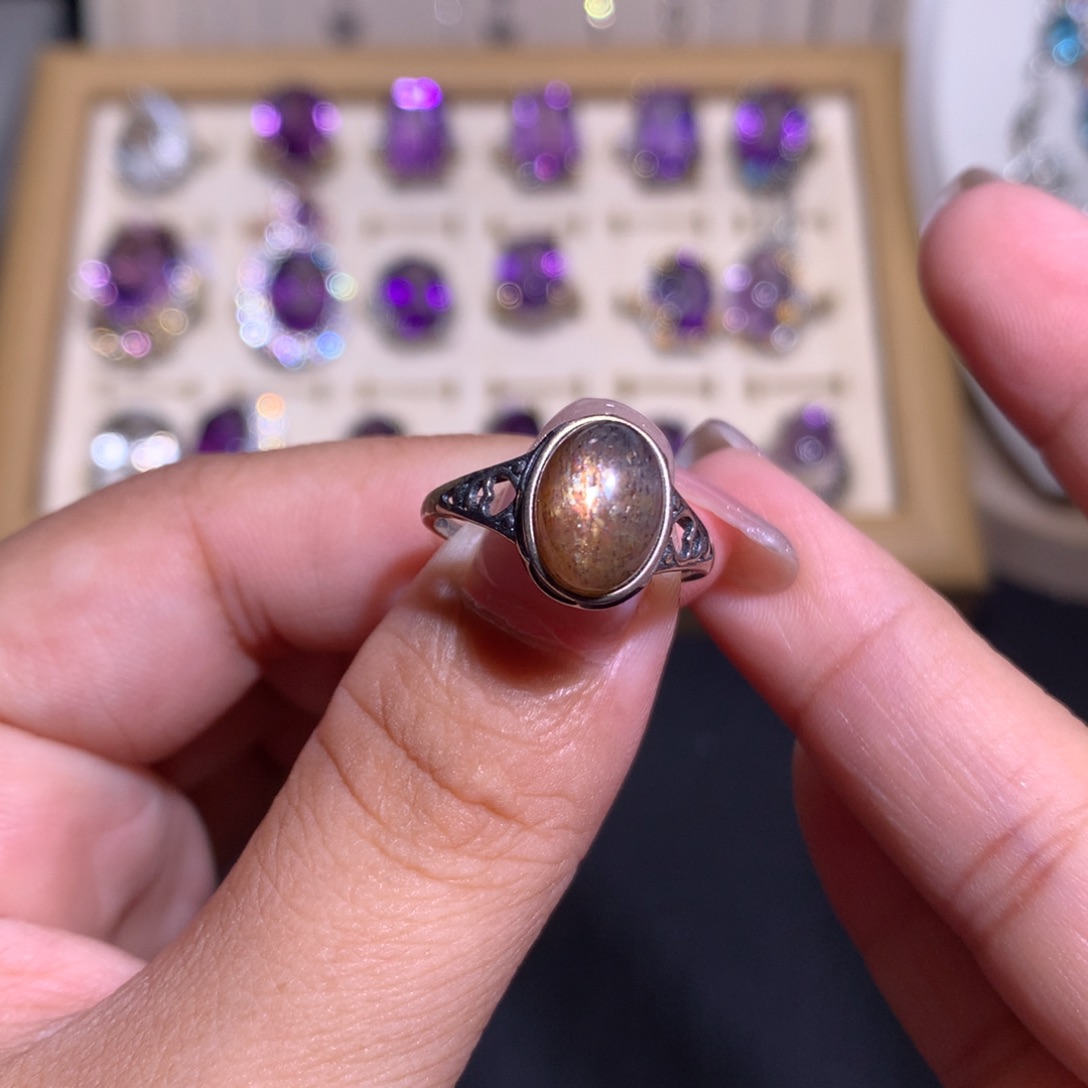 【闪购商品】水晶戒指银S925镶嵌戒指