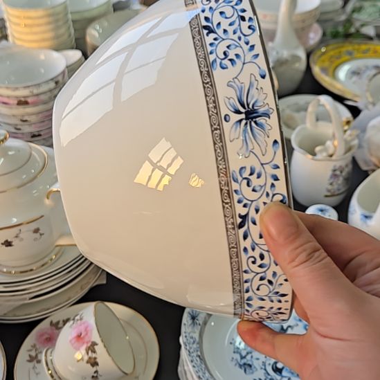 瓷片微瑕珐琅彩8寸1个大汤碗66666
