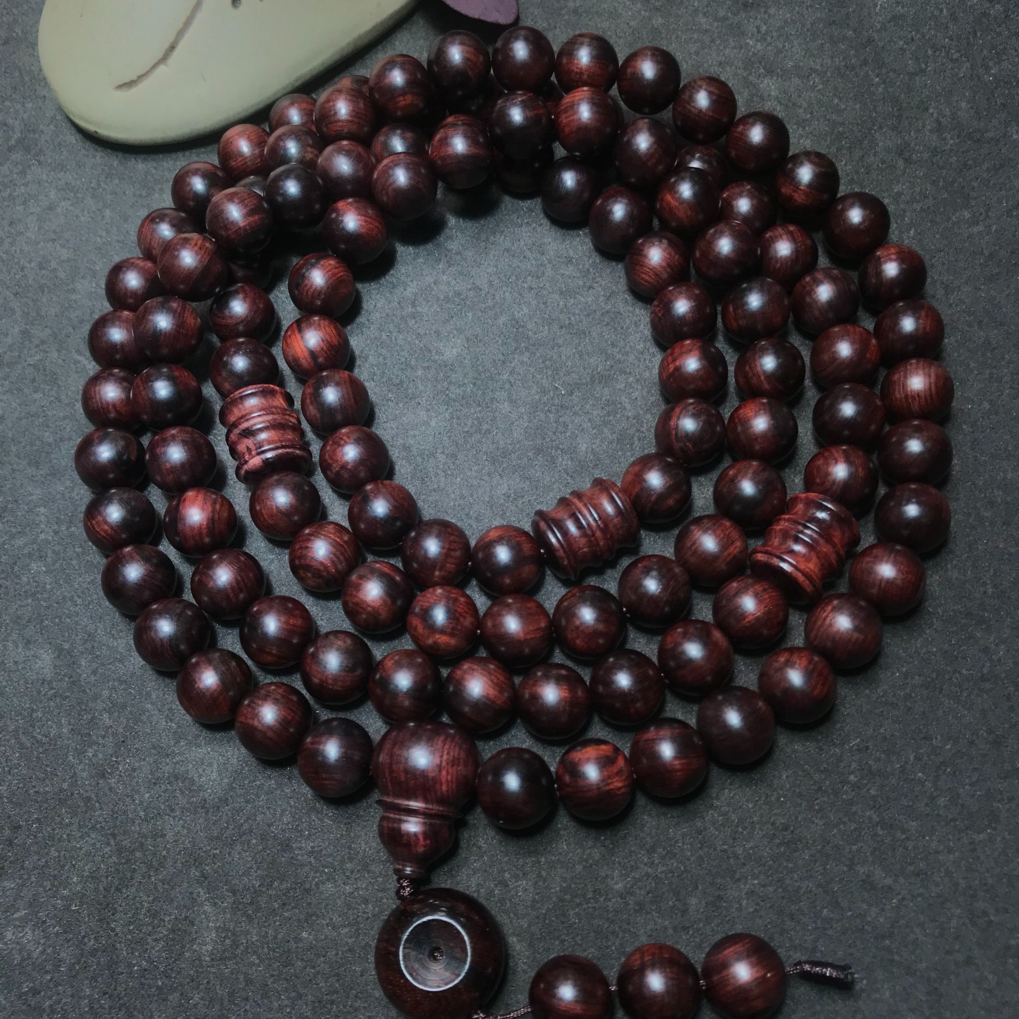 【一物一拍】海南黄花梨紫油梨老料1.0*108手串FS386