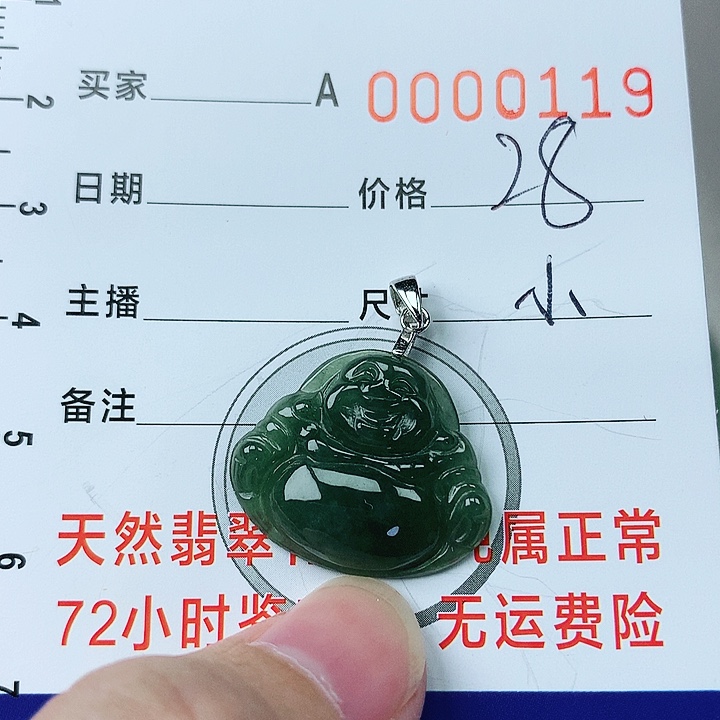 翡翠颈饰银S925镶嵌翡翠