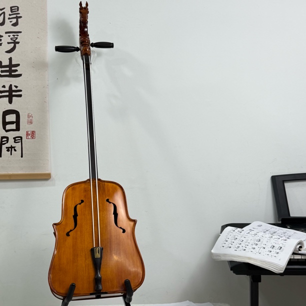 提琴款106黄棕色龙头专业级马头琴音色干净通透带配件