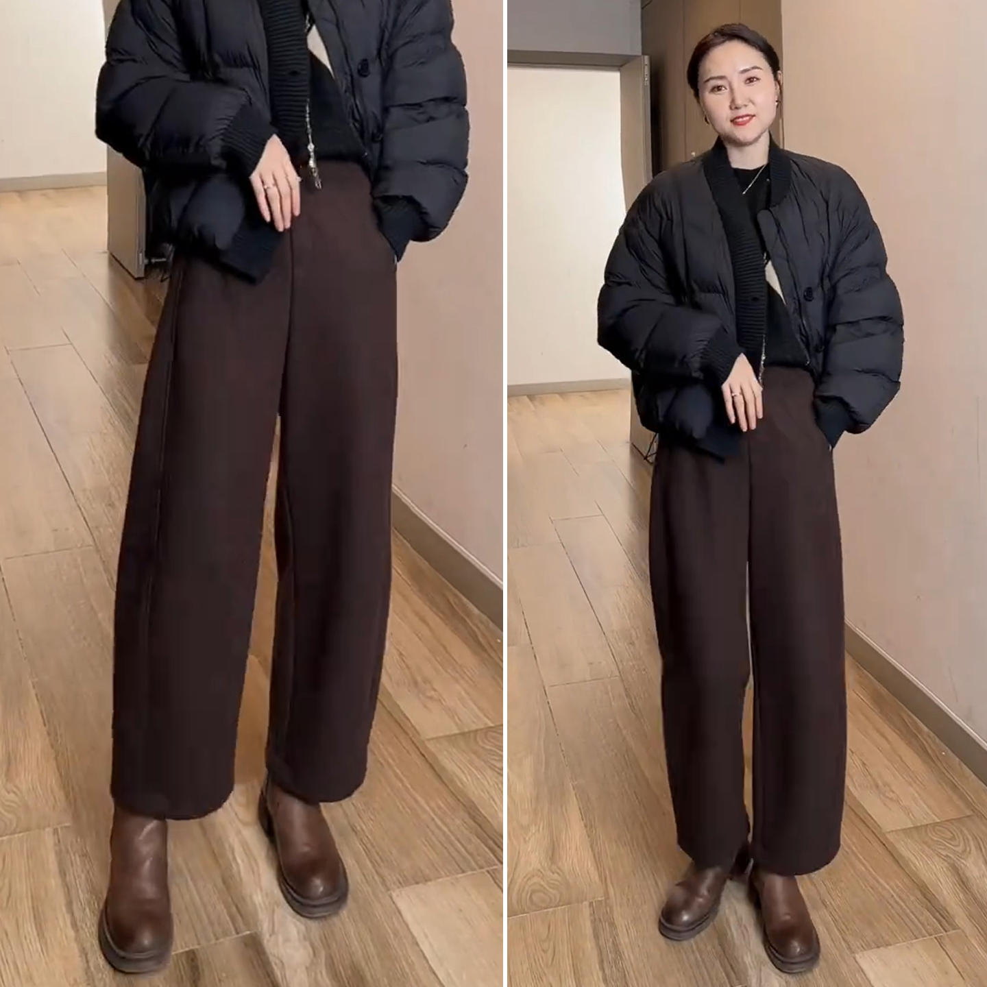 高级感窄版弯刀休闲西装裤女秋冬2025新款宽松香蕉直筒镰刀九分裤