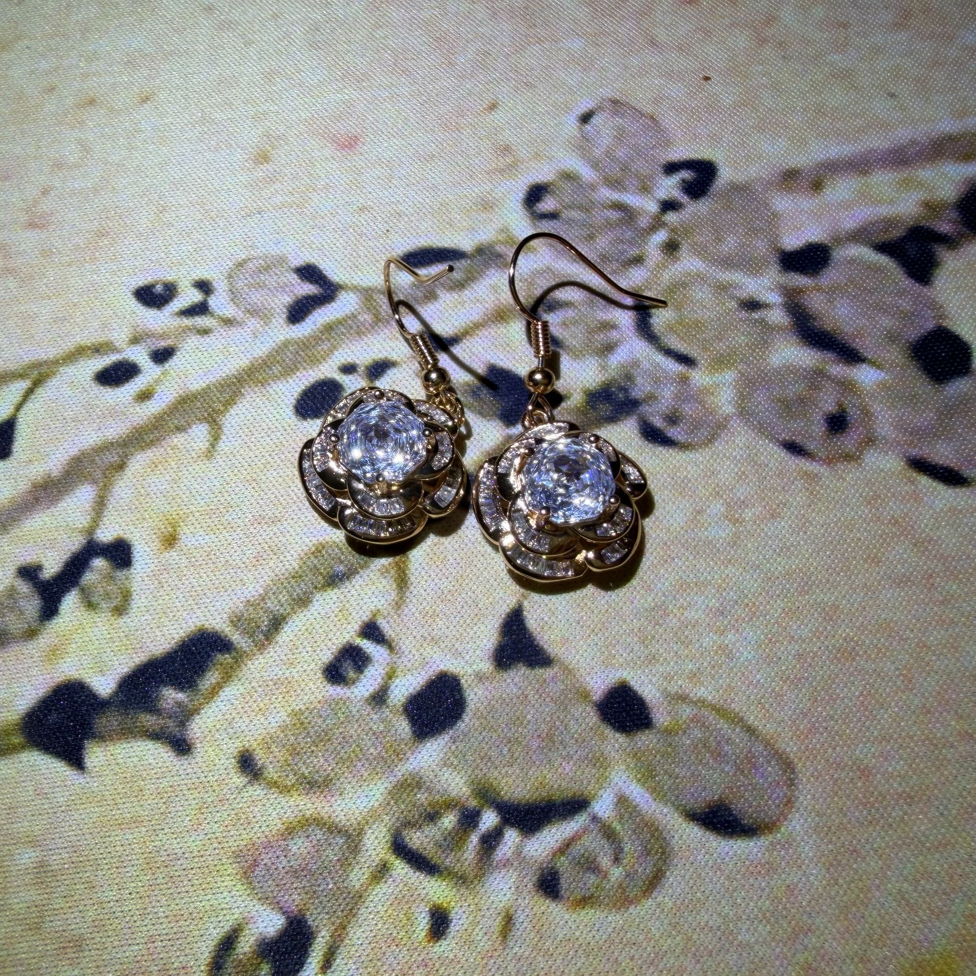 [南非甄选】NFZX   LC-1613 DIY套装【玫瑰玫瑰切耳钉首饰