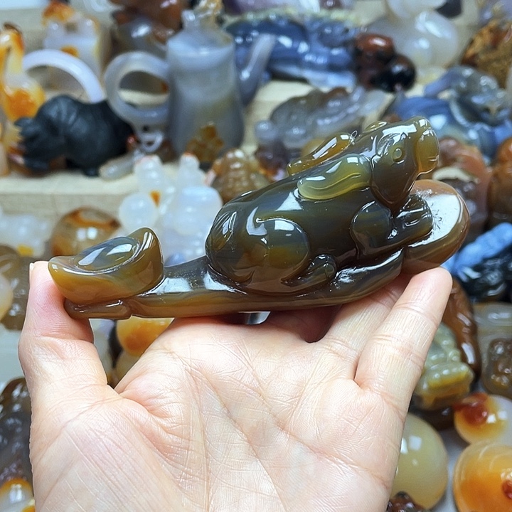 玛瑙/玉髓饰品未镶嵌范****花