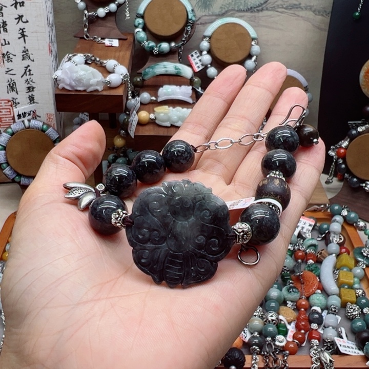 未镶嵌手链翡翠翡翠手牌