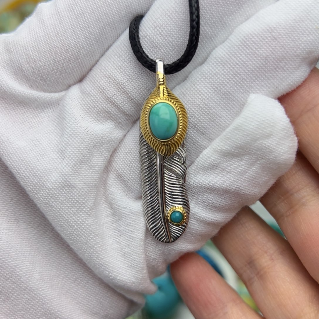 绿松石珠宝奇石银S925镶嵌