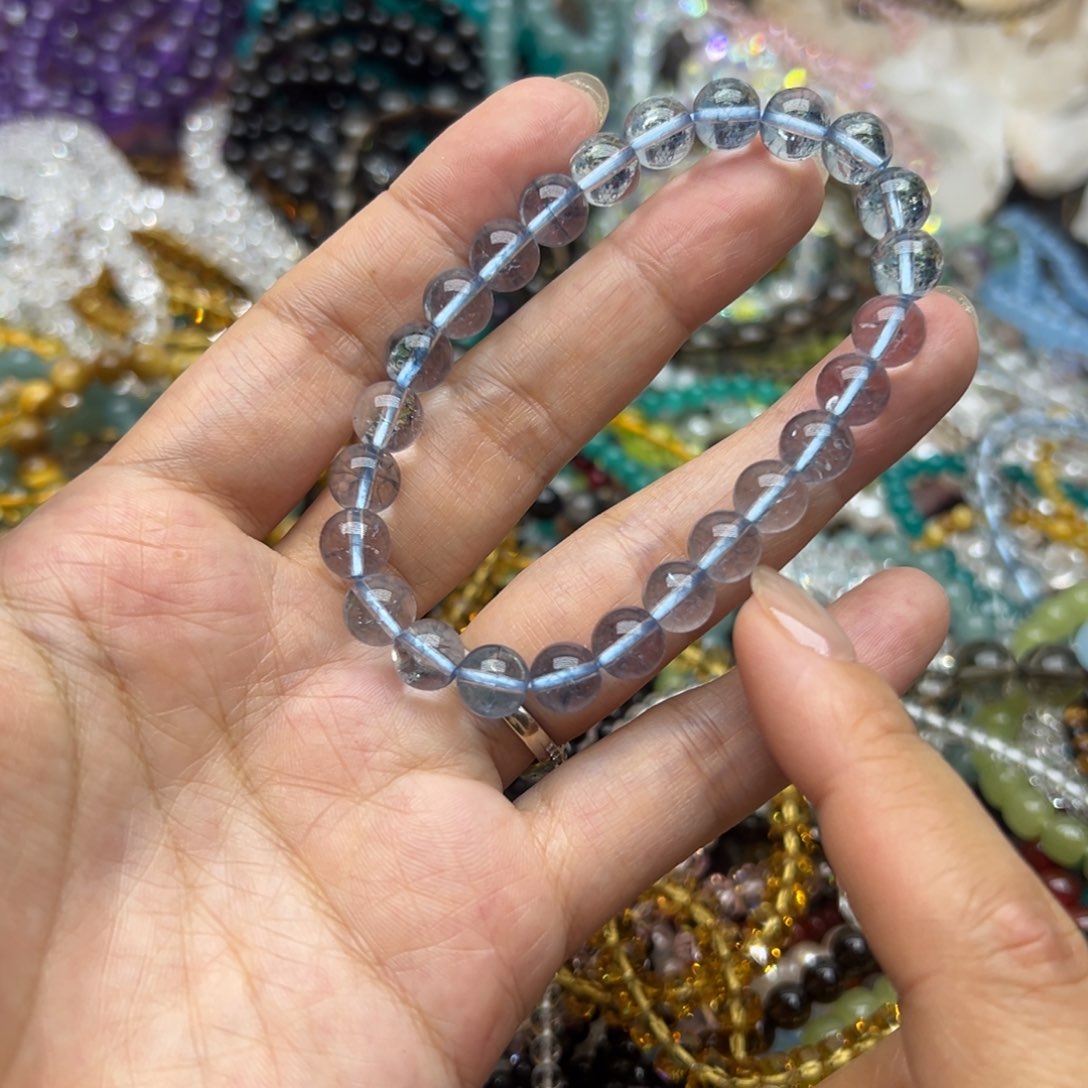 水晶手链未镶嵌蓝啊塞8