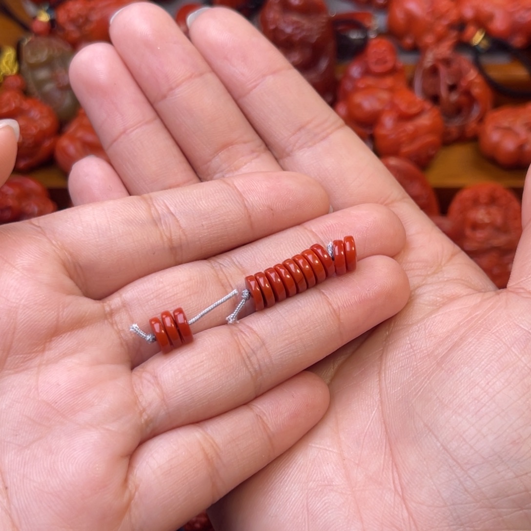 山***行南红玛瑙未镶嵌川料瓦西7mm尺寸隔片