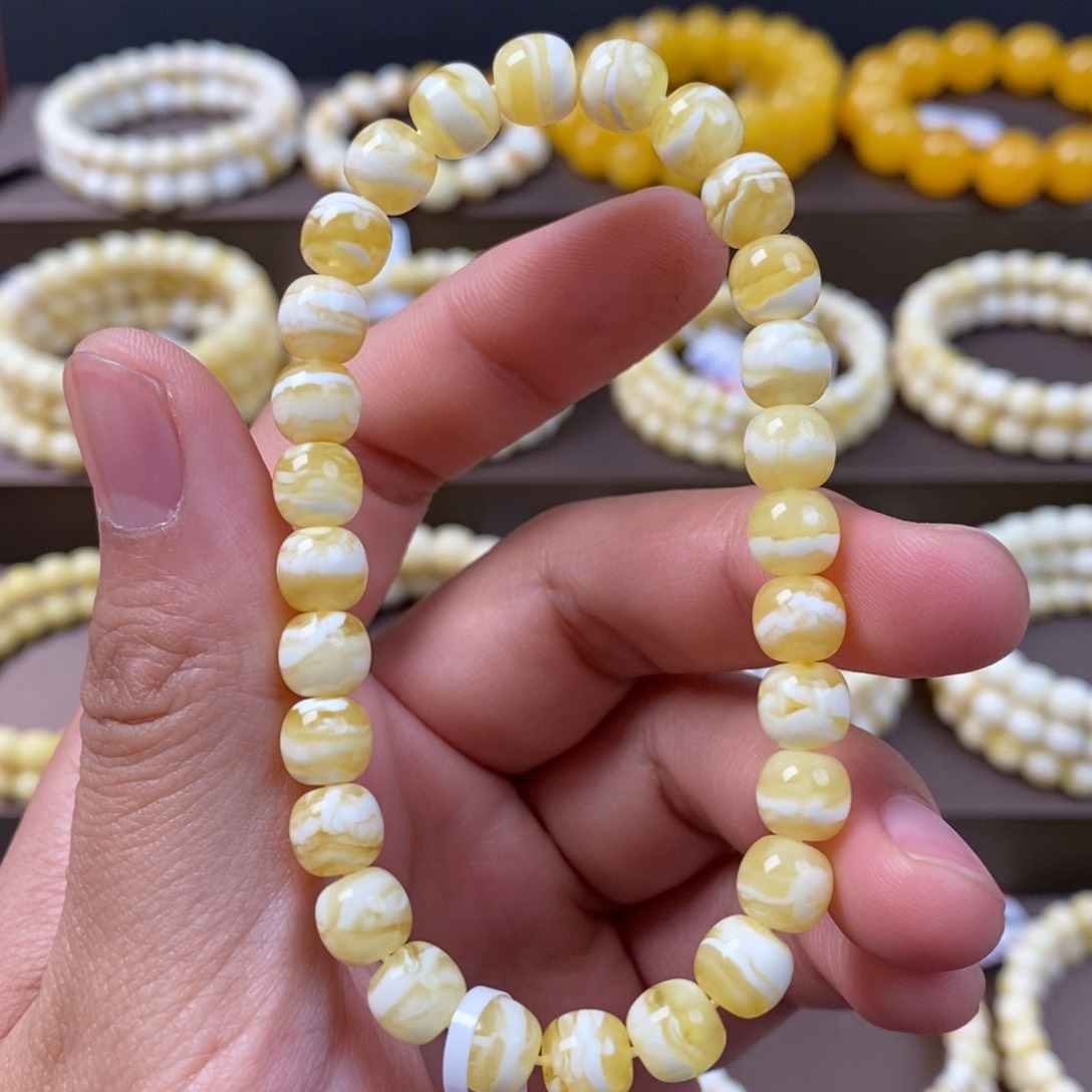 蜜蜡珠宝奇石未镶嵌7.5mm