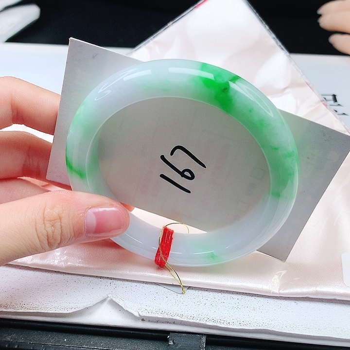 翡翠手镯未镶嵌缅甸天然a货手镯57+