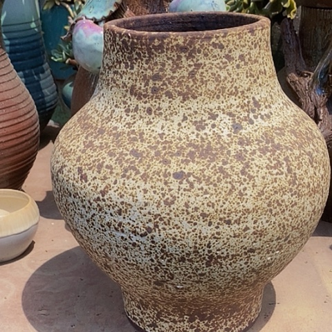 紫砂花盆口15高度30手工