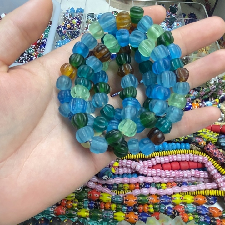 琉璃颈饰小号南瓜珠 