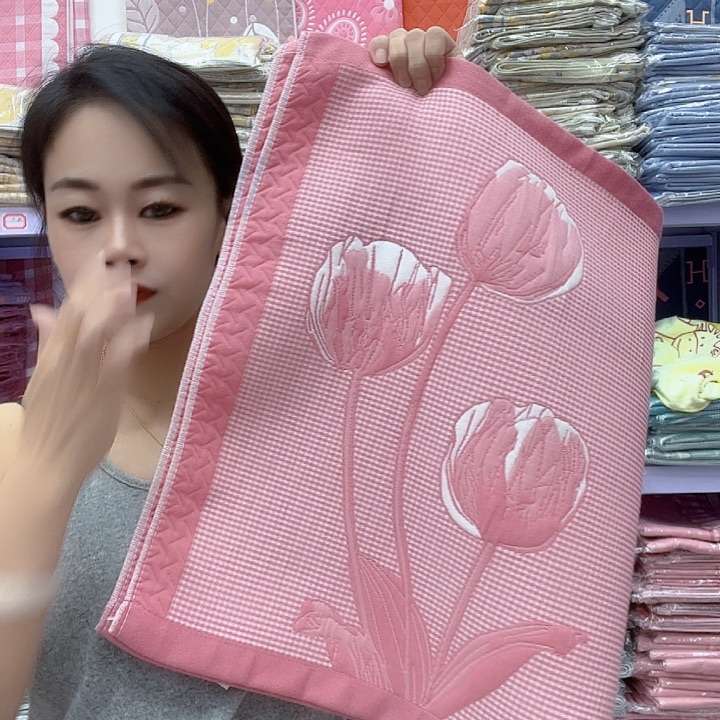 棉郁金香粉色纯棉