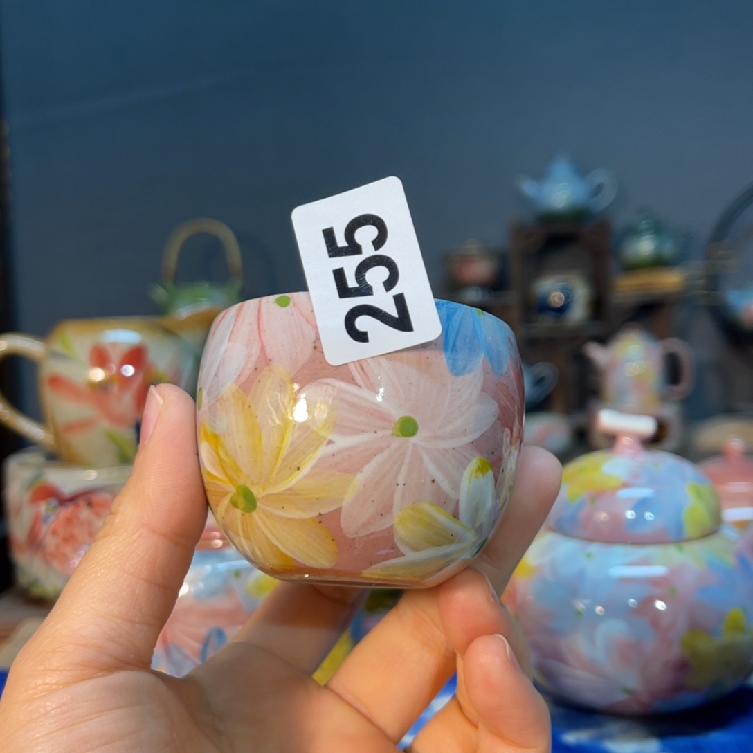杯素浅陶瓷手工手绘