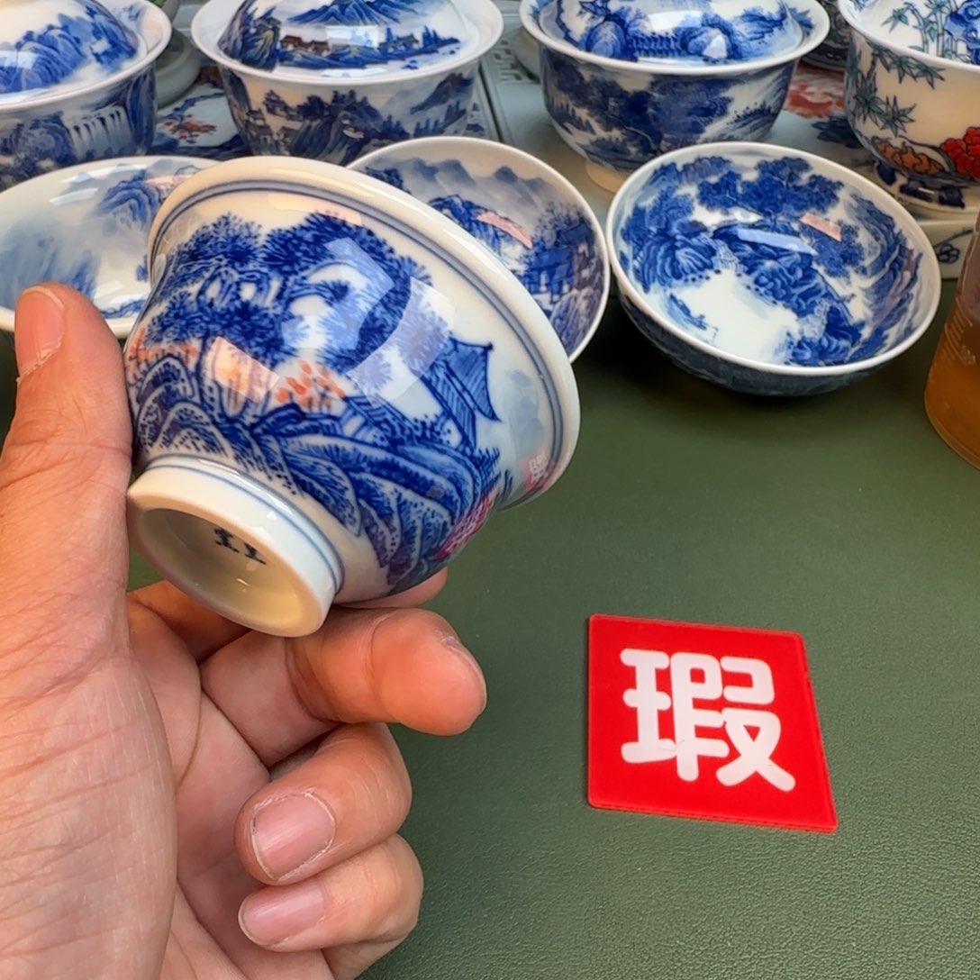 陶纯手工纯手绘茶具石头394