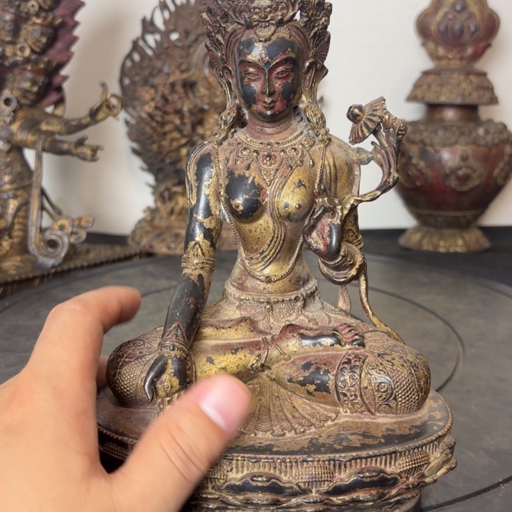 白度母藏佛藏传摆件