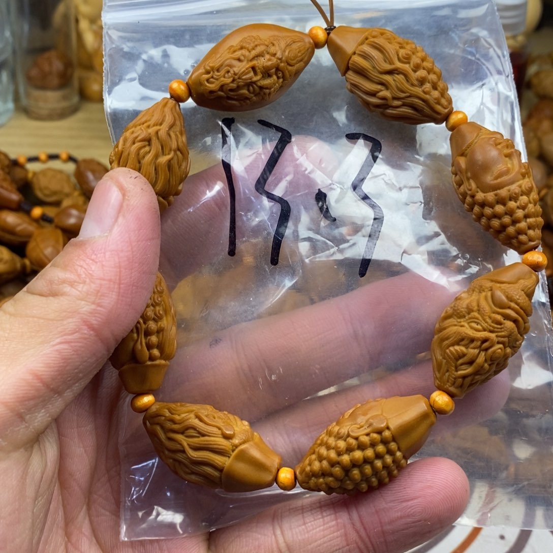 橄榄核手串/手链橄榄核雕刻工艺手串7