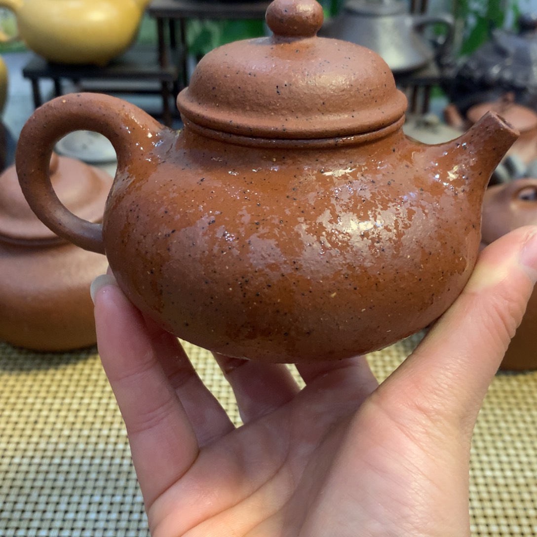 紫砂茶壶宜兴原矿老朱泥200cc