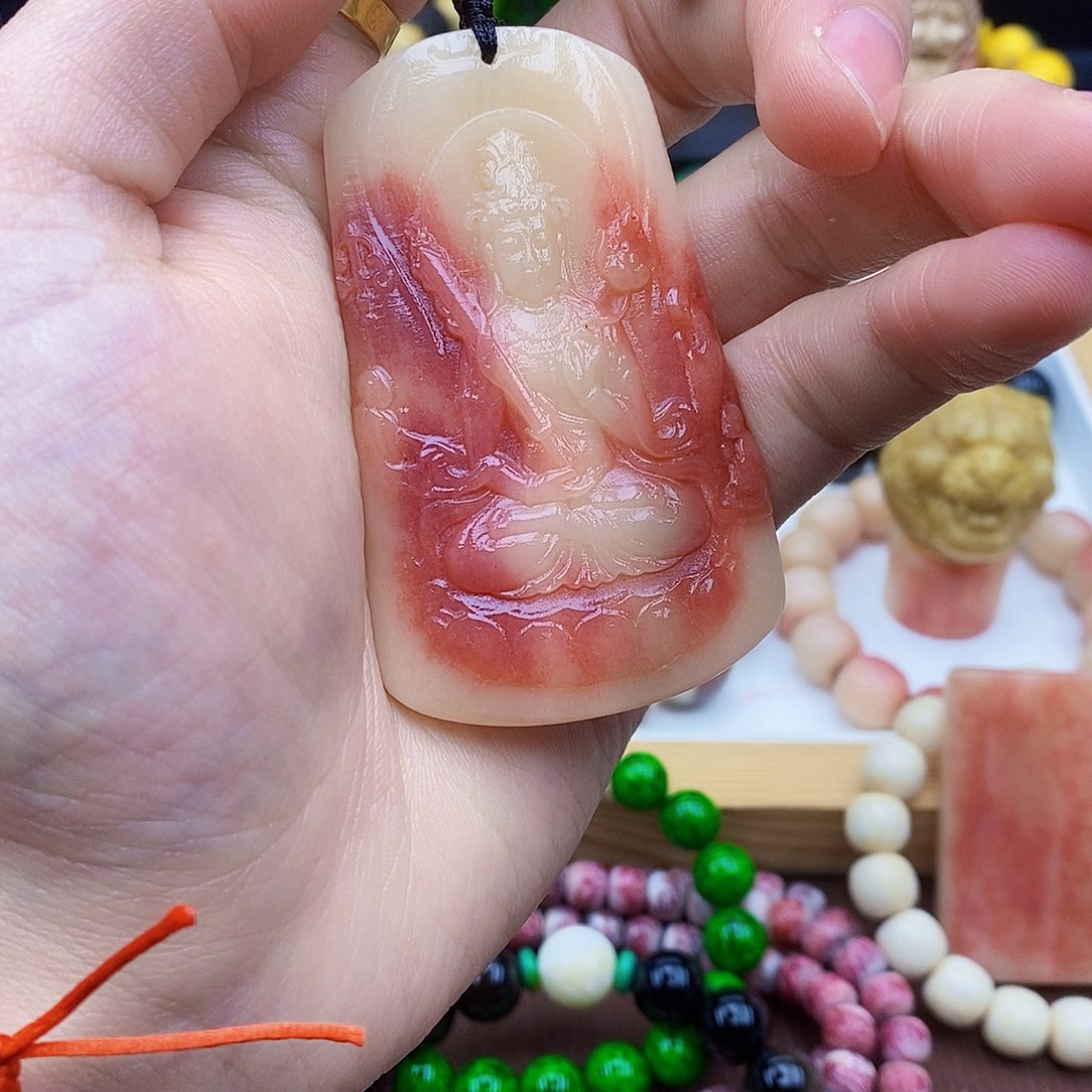 驼骨手串/手链驼骨血料观音牌