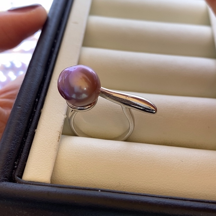 淡水珍珠颈饰银S925镶嵌11-12