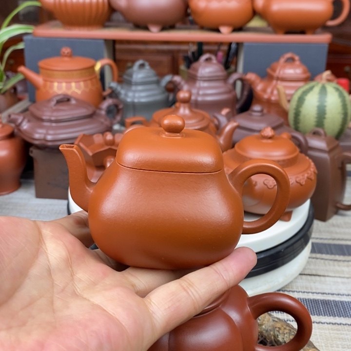 紫砂茶壶四方君德150cc原矿赵庄朱泥