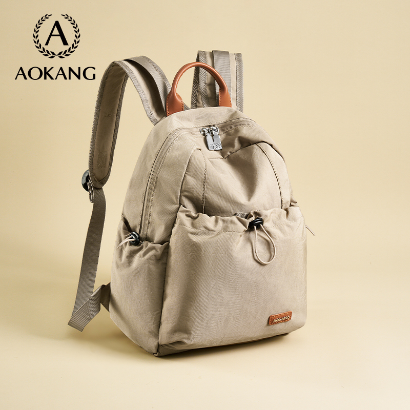 奥康2025时尚纯色多功能双肩包户外百搭轻便运动包韩版休闲包3530