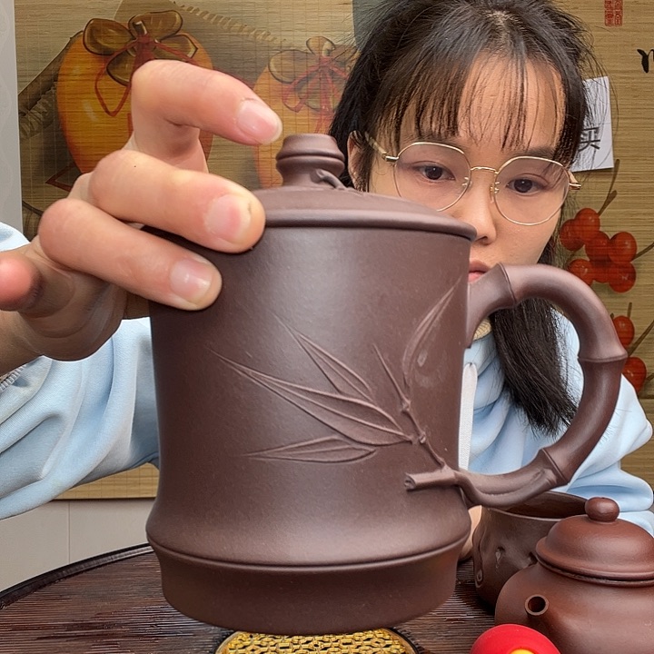 紫砂茶杯原矿紫砂杯