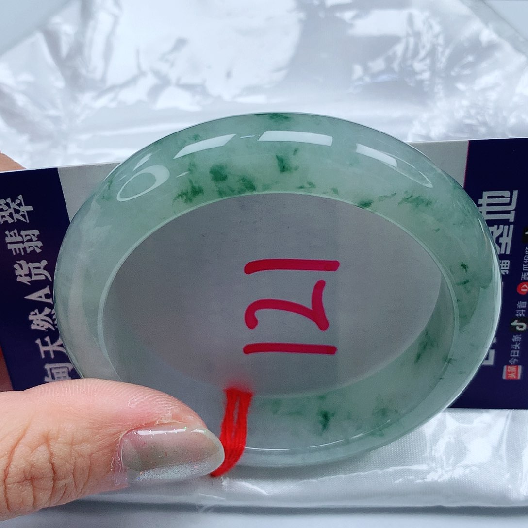 翡翠手镯未镶嵌52圈缅甸天然翡翠A货