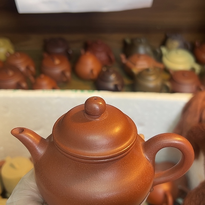 茶壶紫砂宜兴紫砂壶红皮龙240