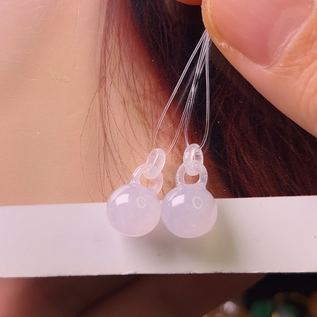 雅***虎翡翠未镶嵌耳饰耳饰