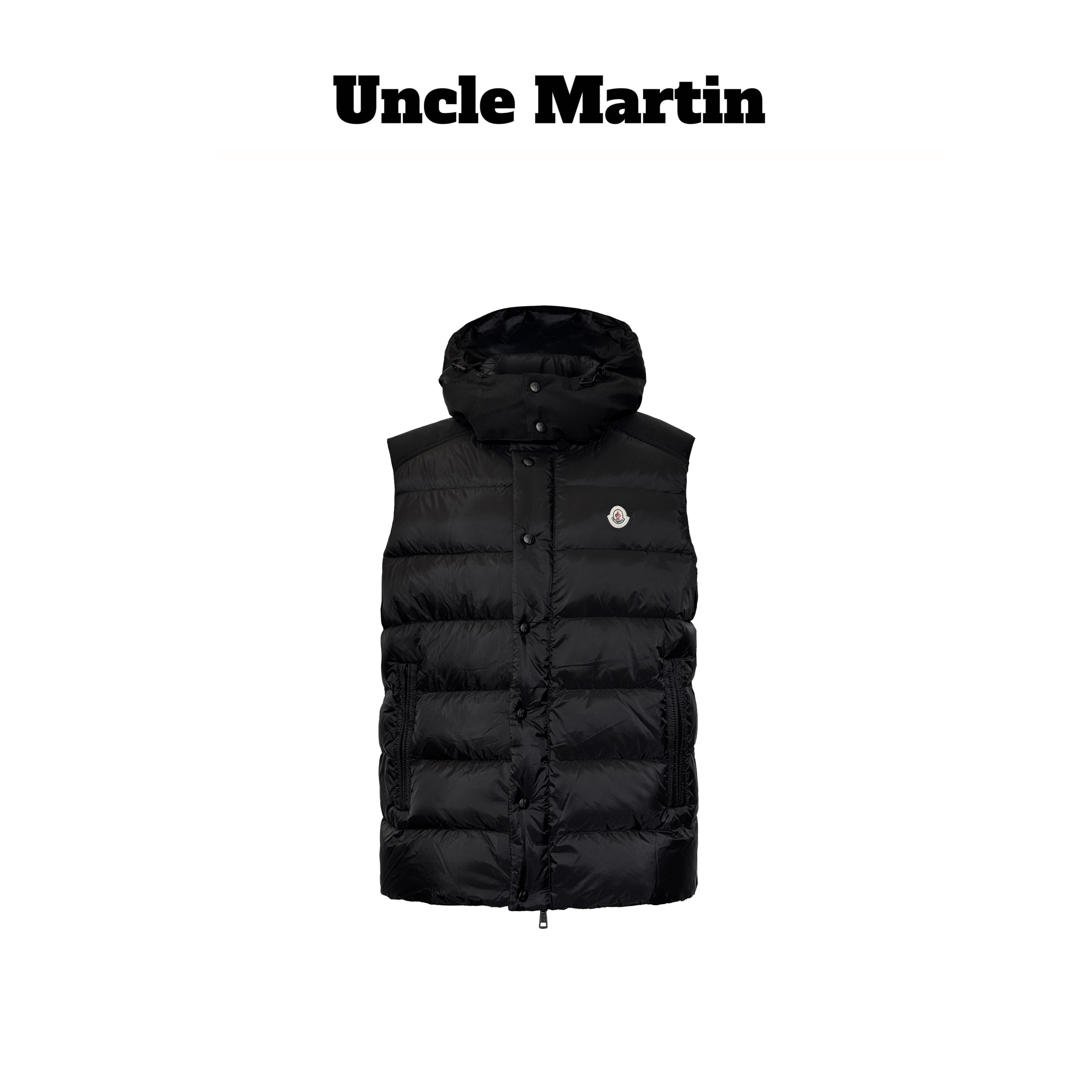 马丁叔叔 25AW冬羽绒马甲 可拆卸帽子 691