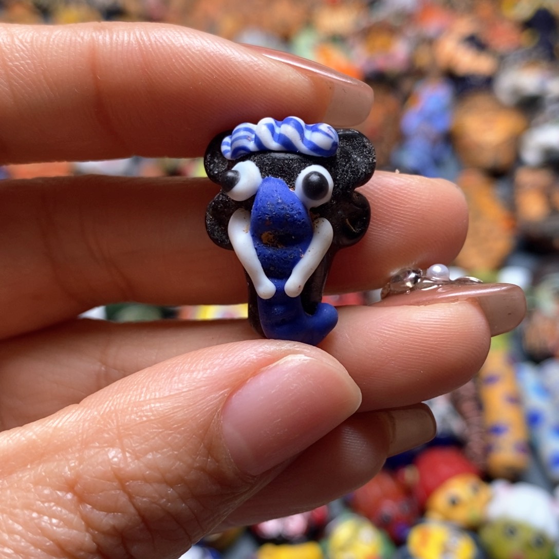 琉璃颈饰印度尼西亚复古小象