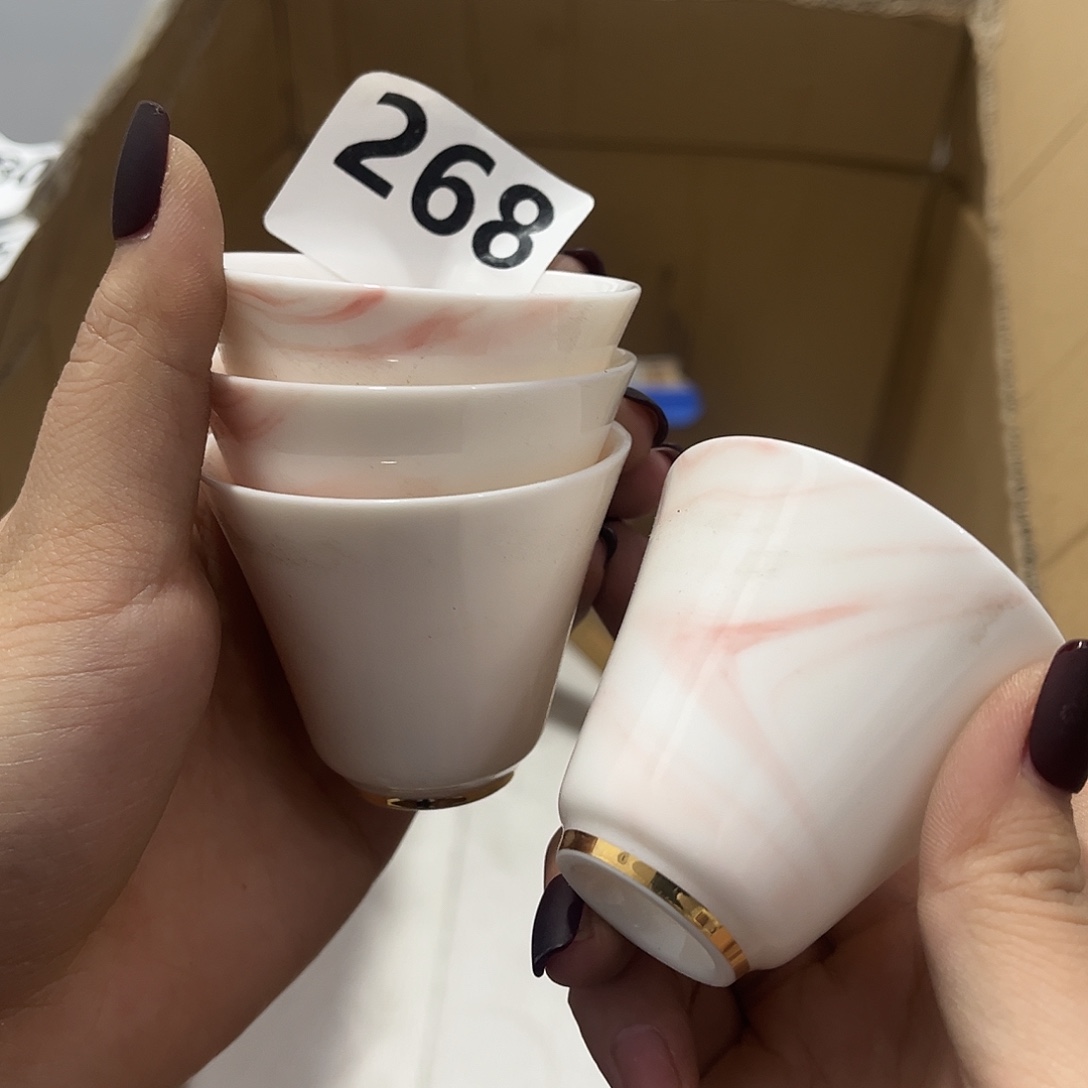 瓷片茶摆件工艺品摆件666