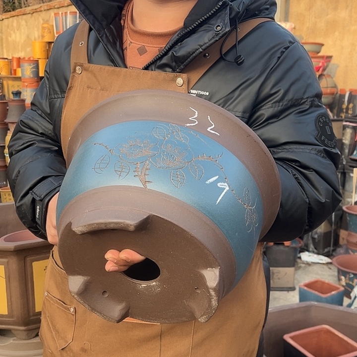 紫砂紫砂花盆盆栽