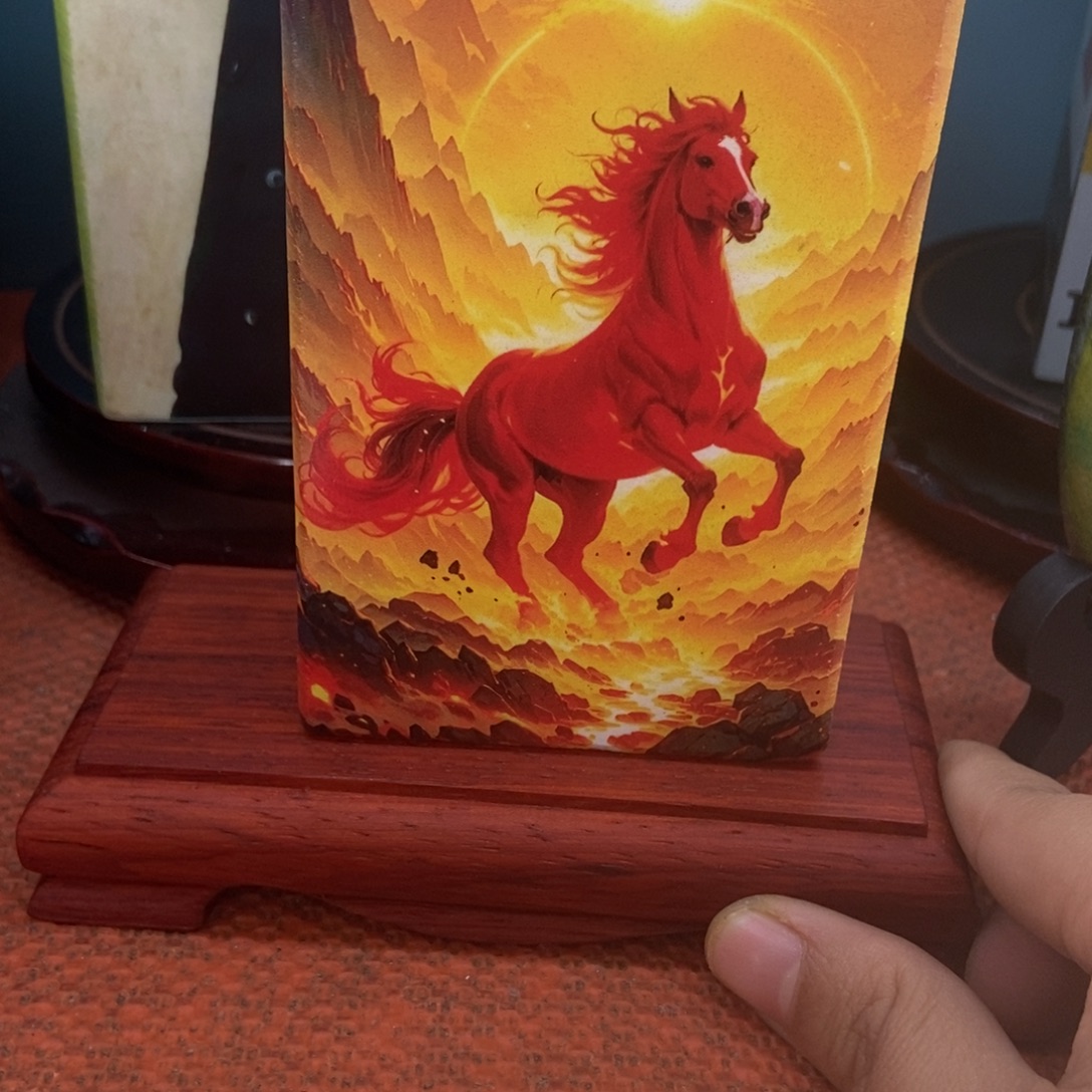 石材马摆件真美啊