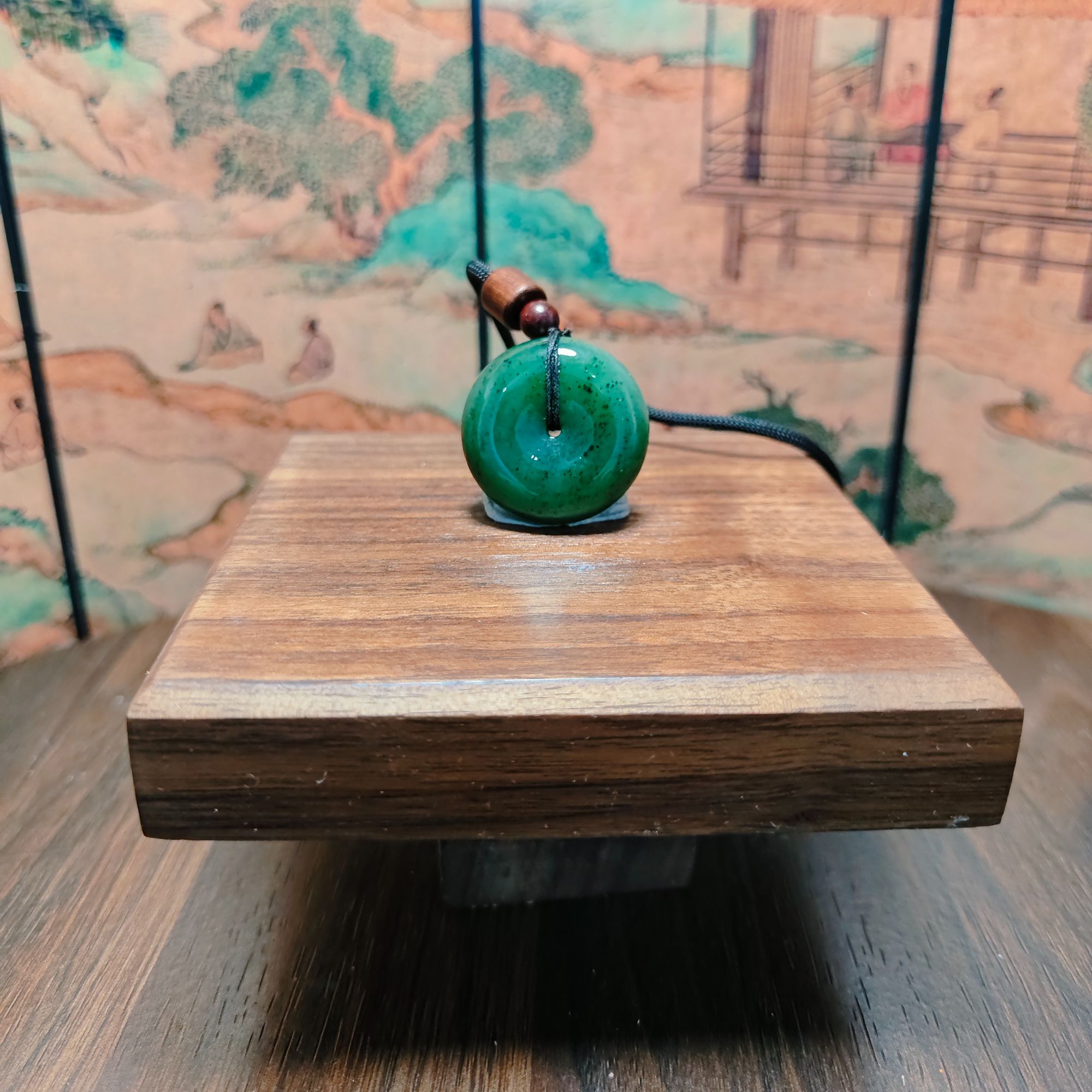 J和田玉碧玉平安扣吊坠0880