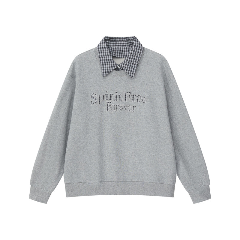 【现现清仓】VEGA CHANG格纹领卫衣