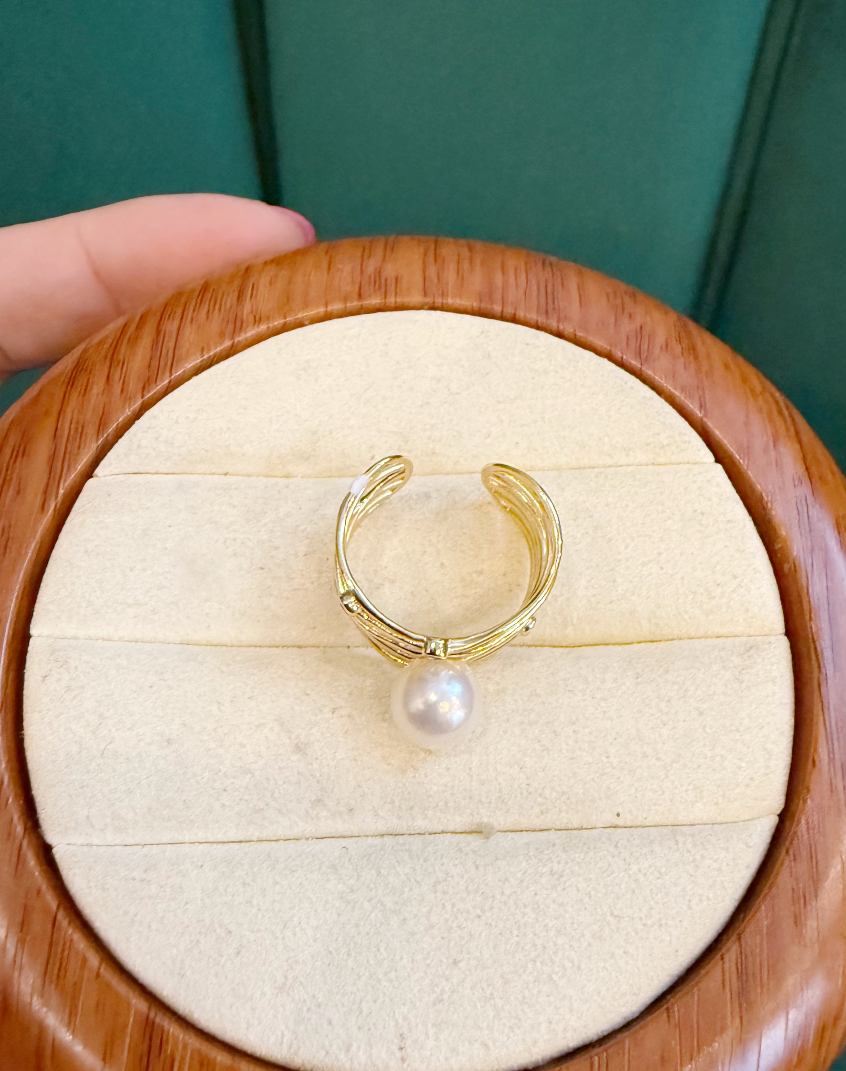 【晓艾珍珠】海水AKOYA戒指 8-9mmS925银 X925