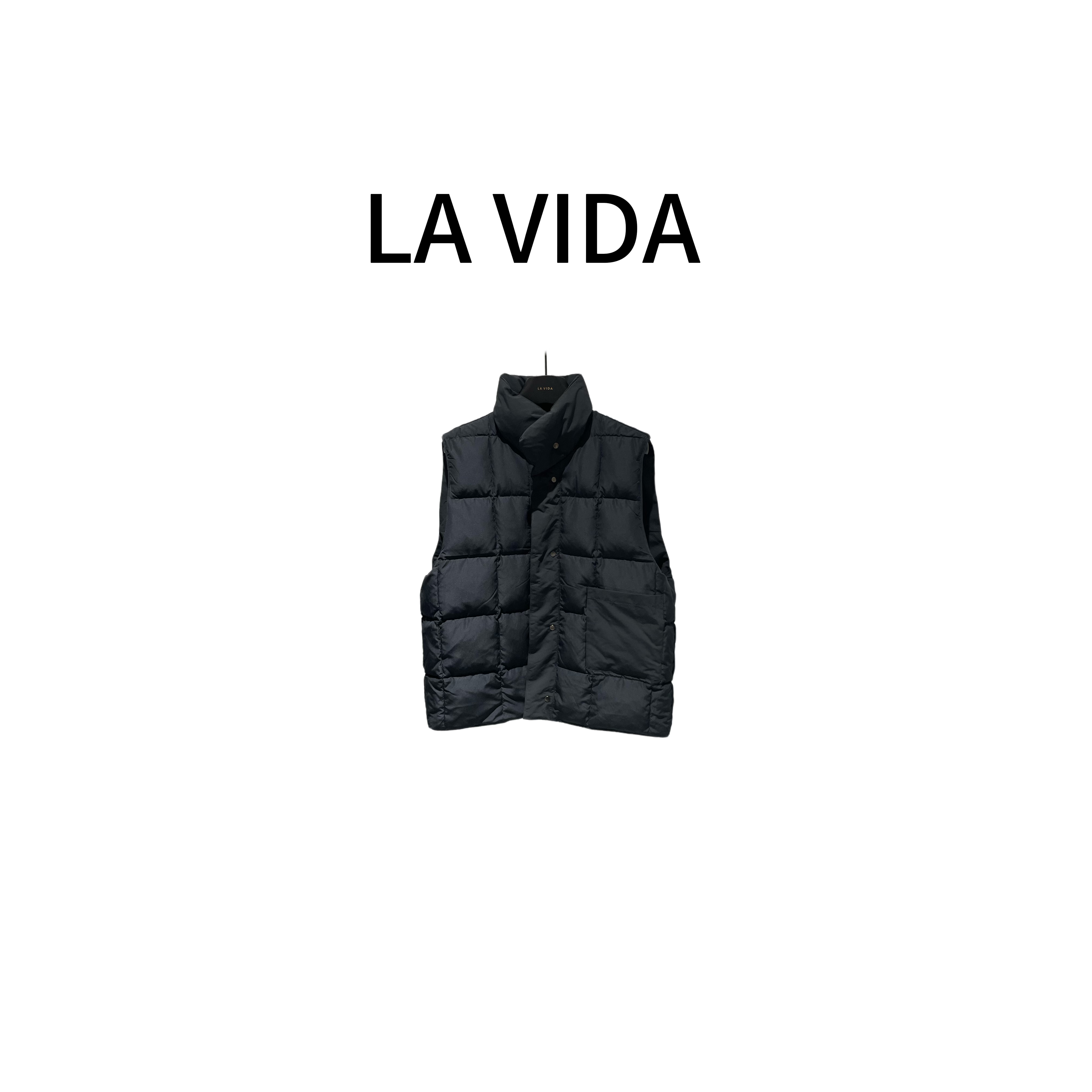 -LA VIDA-【时髦精两面穿】藏蓝立领马甲