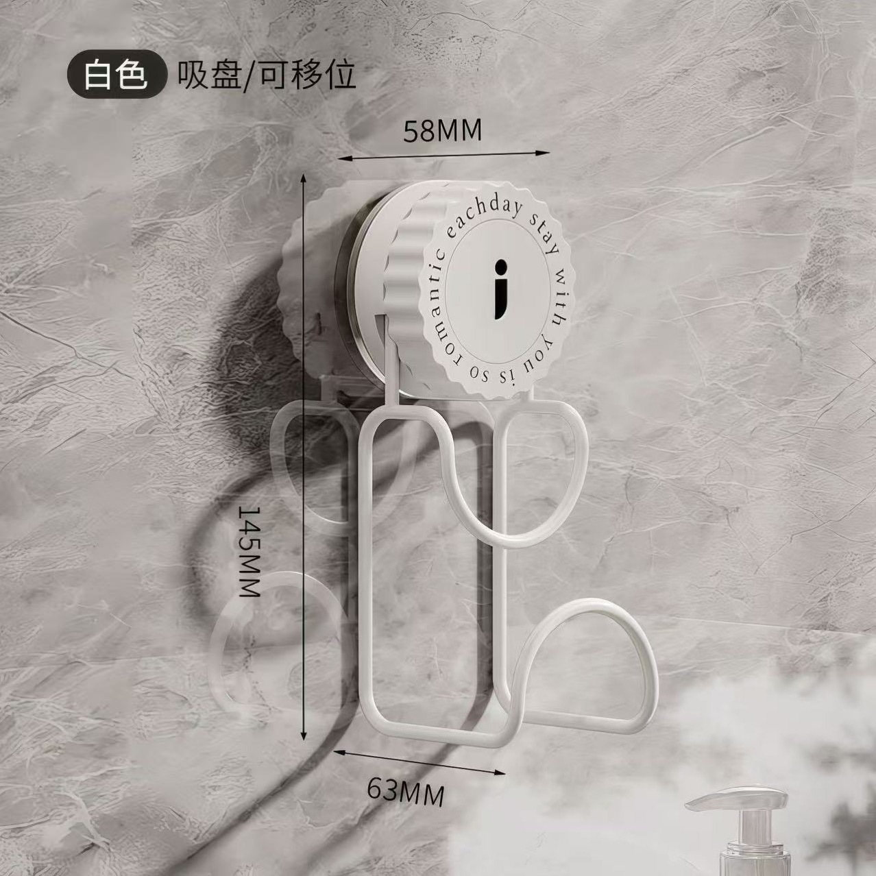 轻奢按压吸盘脸盆架新挂钩浴室盆子收纳架置物架厕所免打孔家用挂