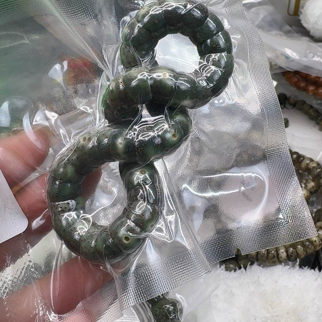 星月菩提手串92荣耀绿星月菩提猪大肠10单圈