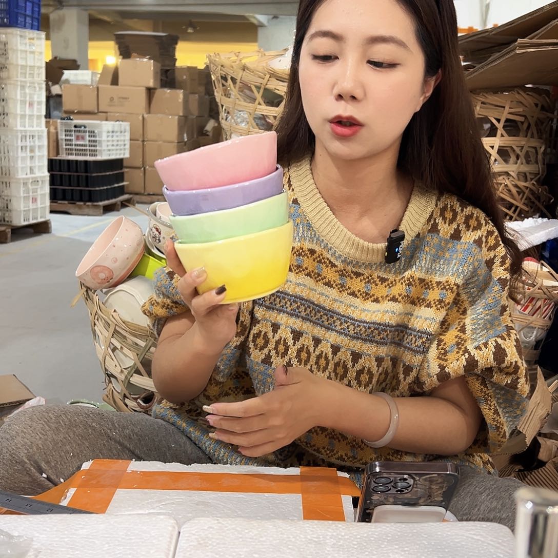 摆件潮州陶瓷工厂微瑕4.75寸