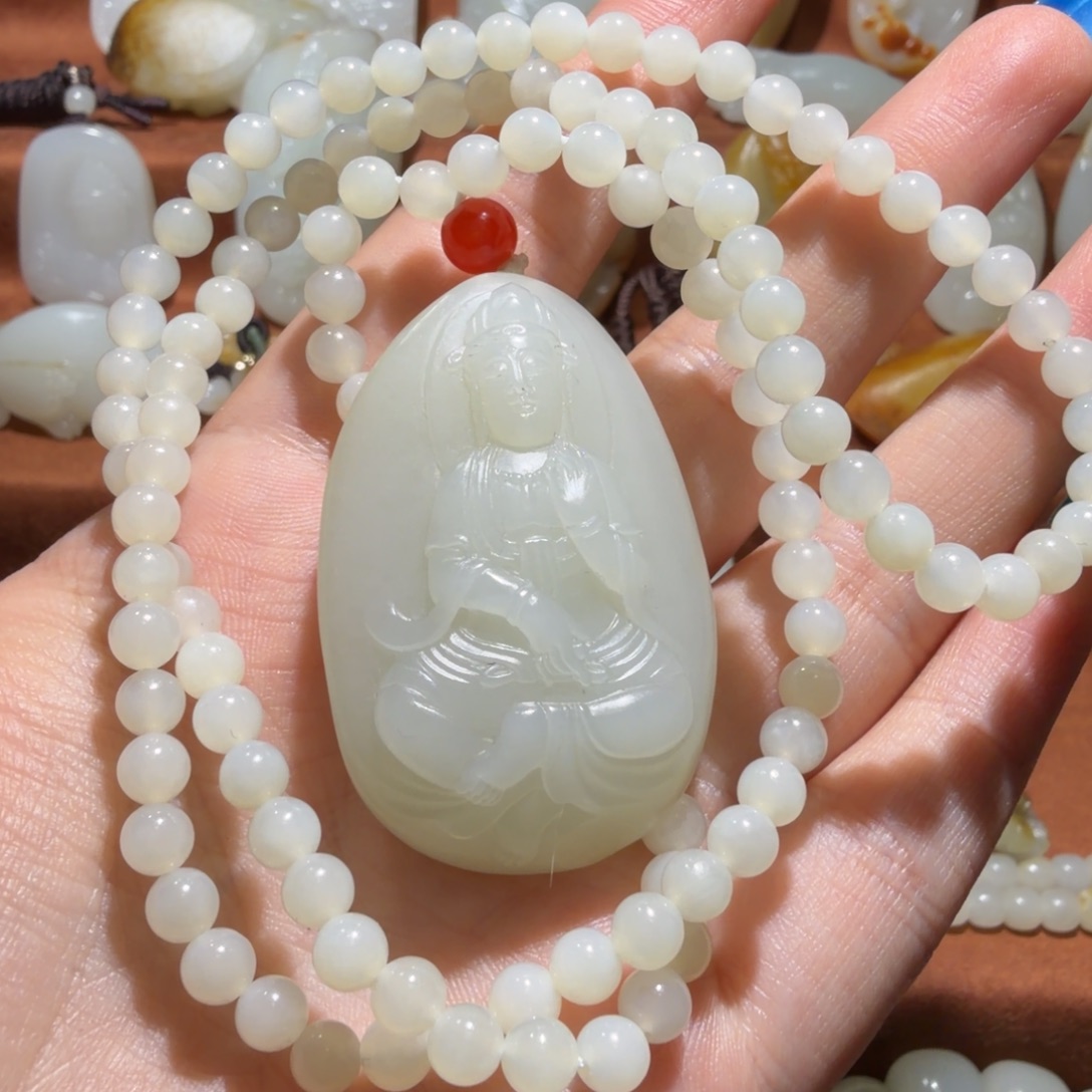 心***意和田玉未镶嵌挂件
