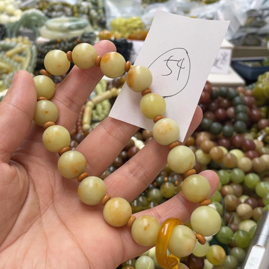 蛇纹石玉手链未镶嵌