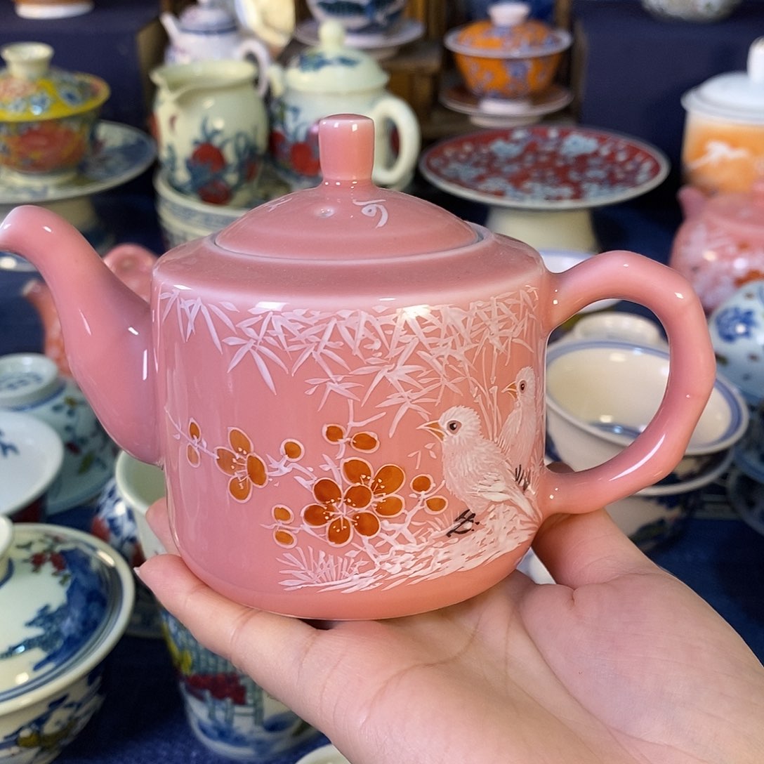 瓷片景德镇陶瓷茶壶1个