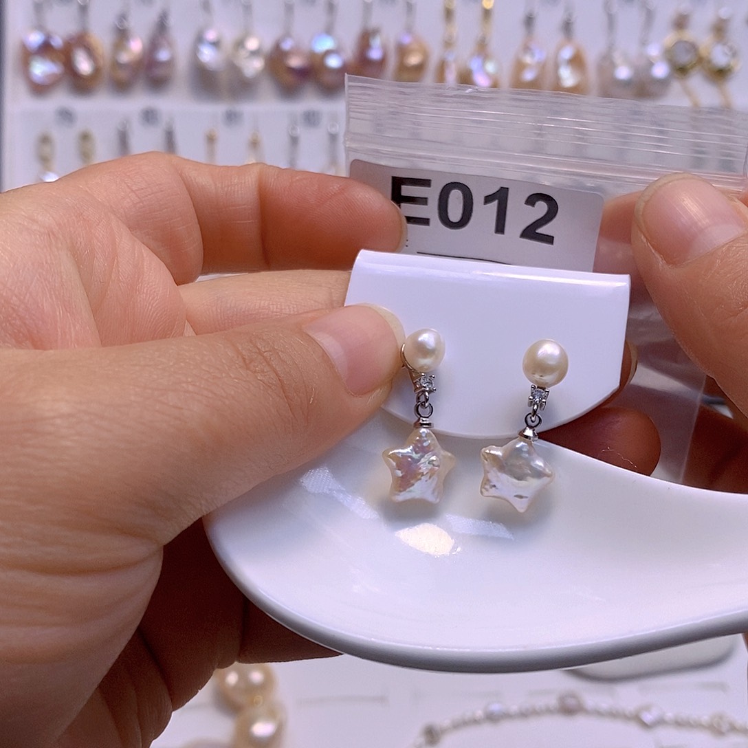 淡水珍珠耳饰银S925镶嵌