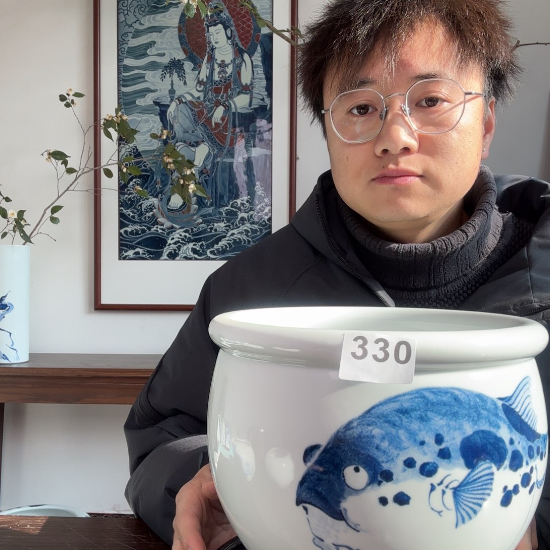 杯进*一泓手作330河豚小缸