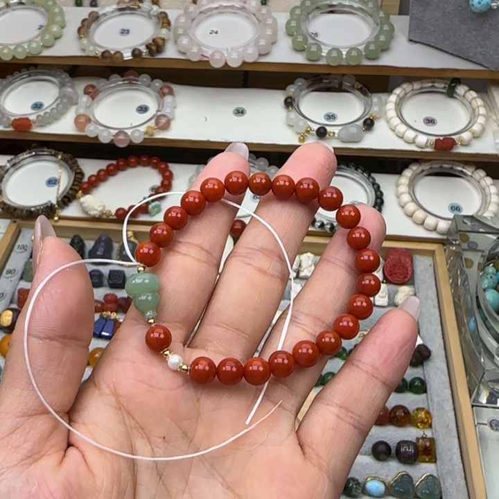 小****南红玛瑙合金手链